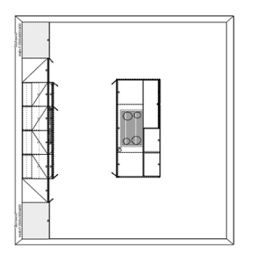 Grundriss Häcker moderne Inselküche Uno